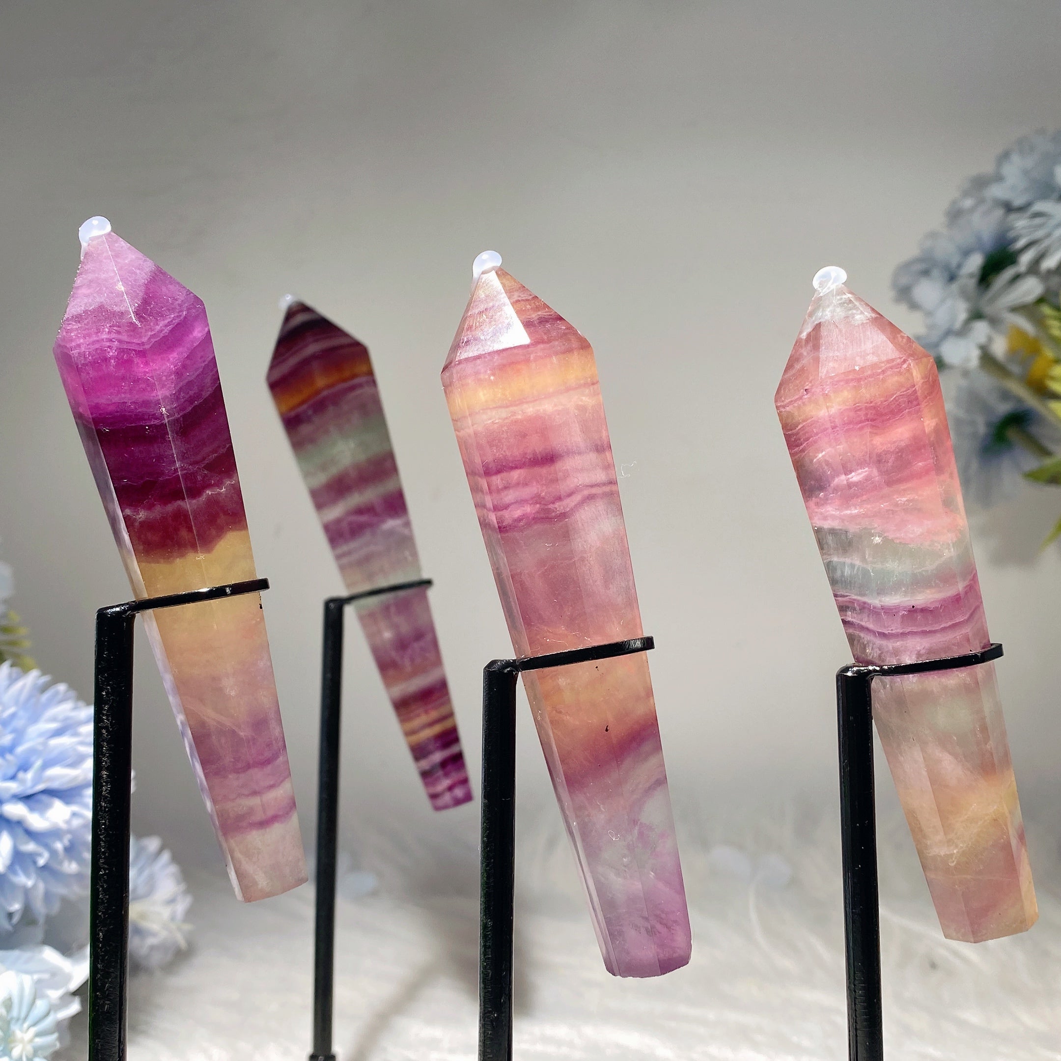 4-6 inch Fluorite Crystal Wand for Energy Healing