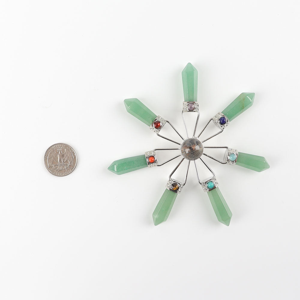 4.6 inch Green Aventurine Chakra Crystal Generator