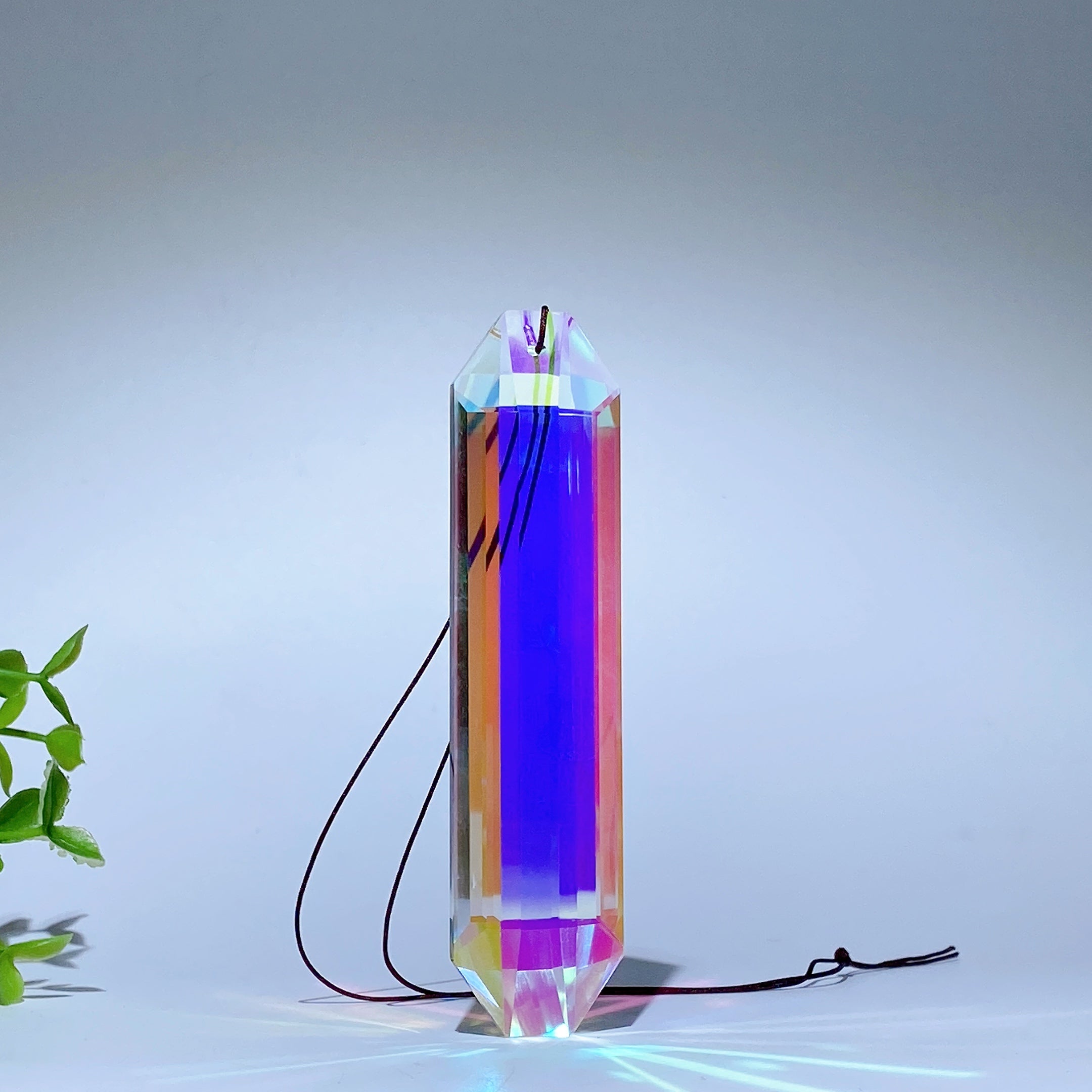 4.7-Inch Aura Glass Crystal Suncatcher for Healing