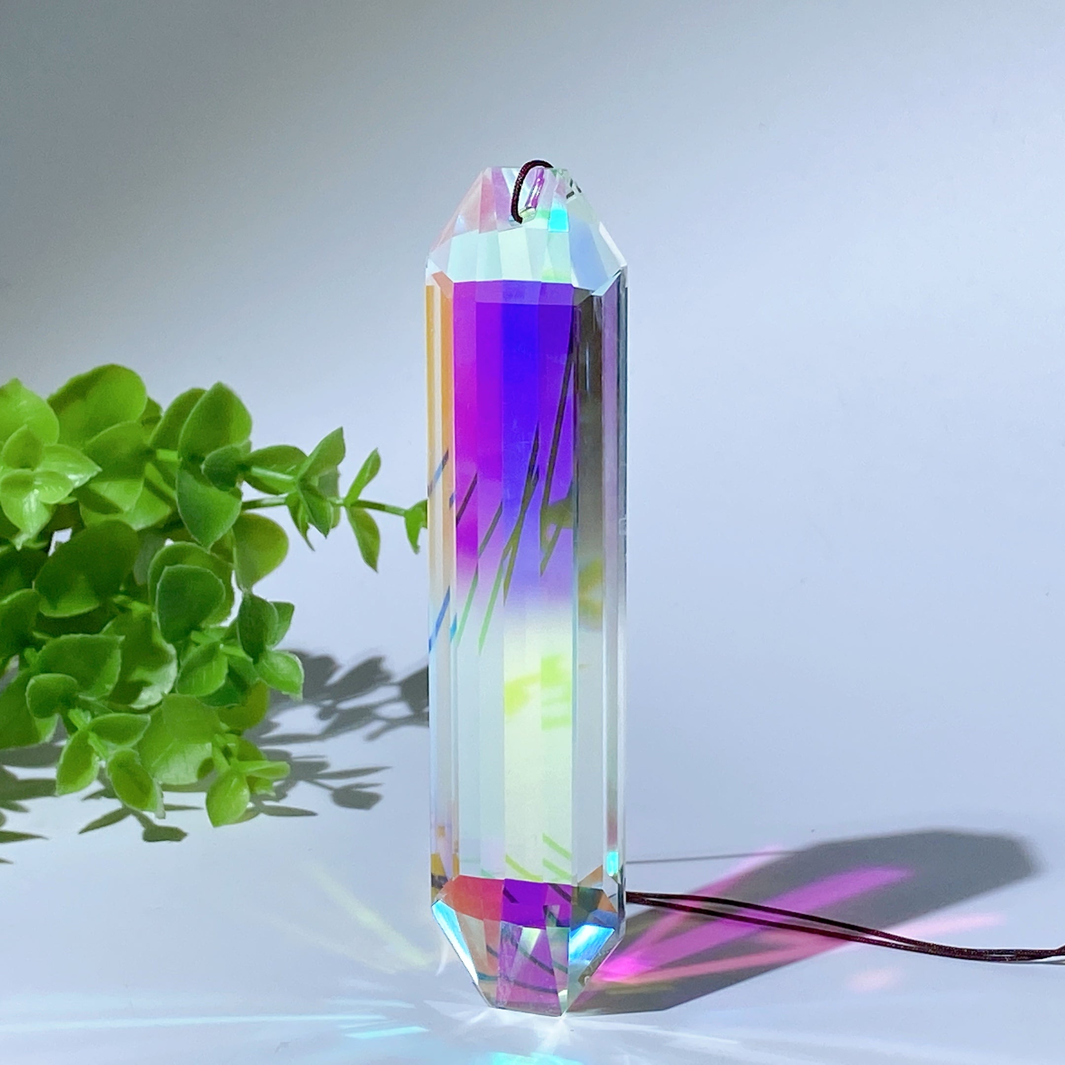 4.7-Inch Aura Glass Crystal Suncatcher for Healing