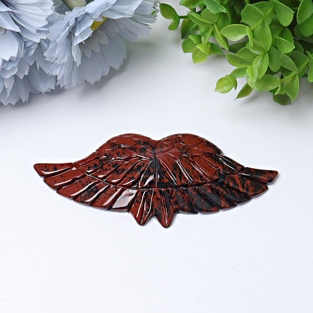 4.7 Inch Crystal Angel Wings Carvings Healing Energy Figurines