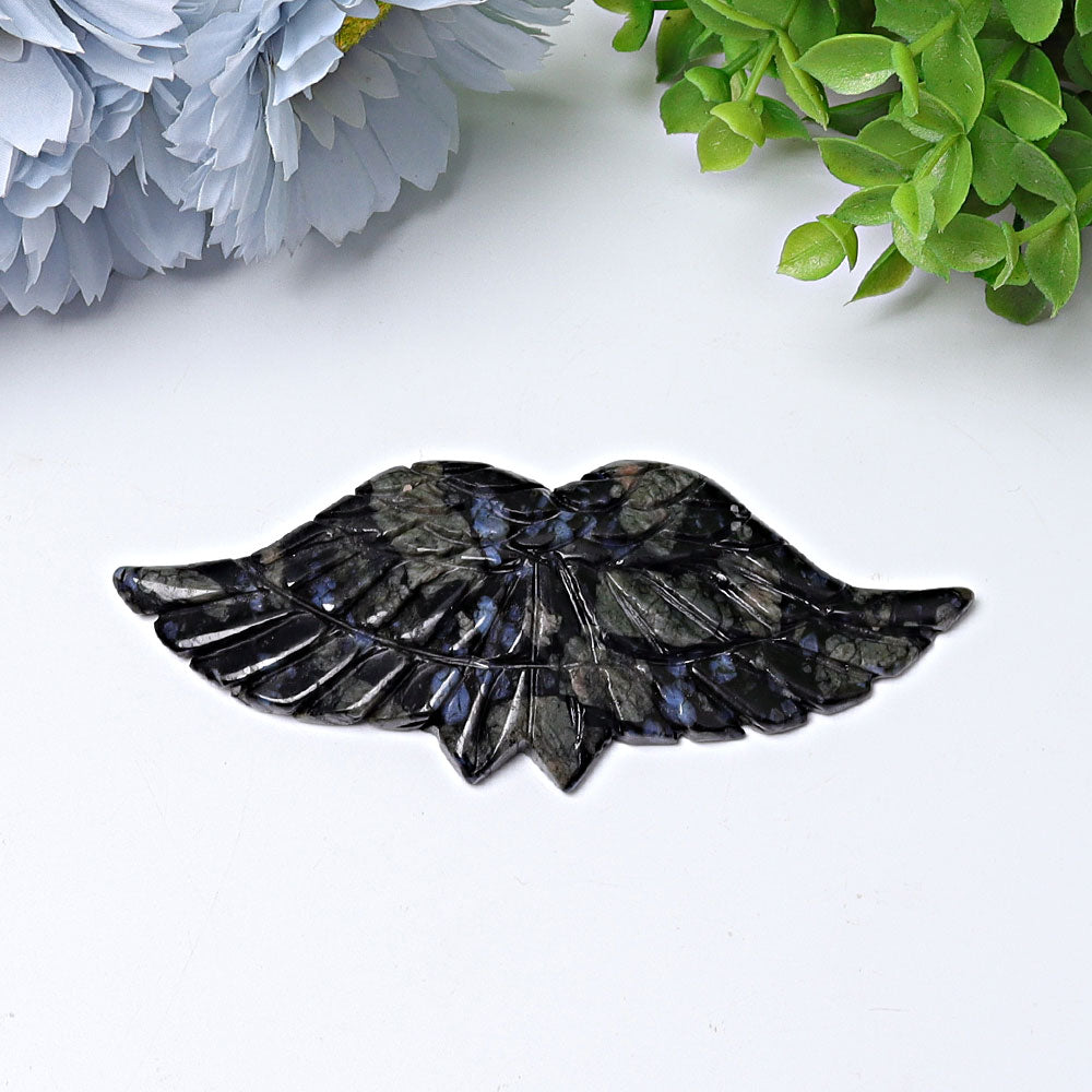 4.7 Inch Crystal Angel Wings Carvings Healing Energy Figurines