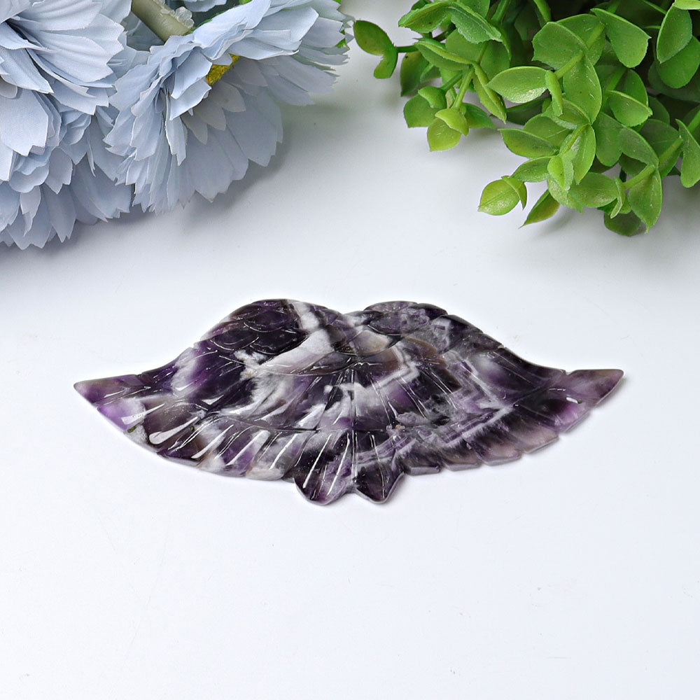4.7 Inch Crystal Angel Wings Carvings Healing Energy Figurines