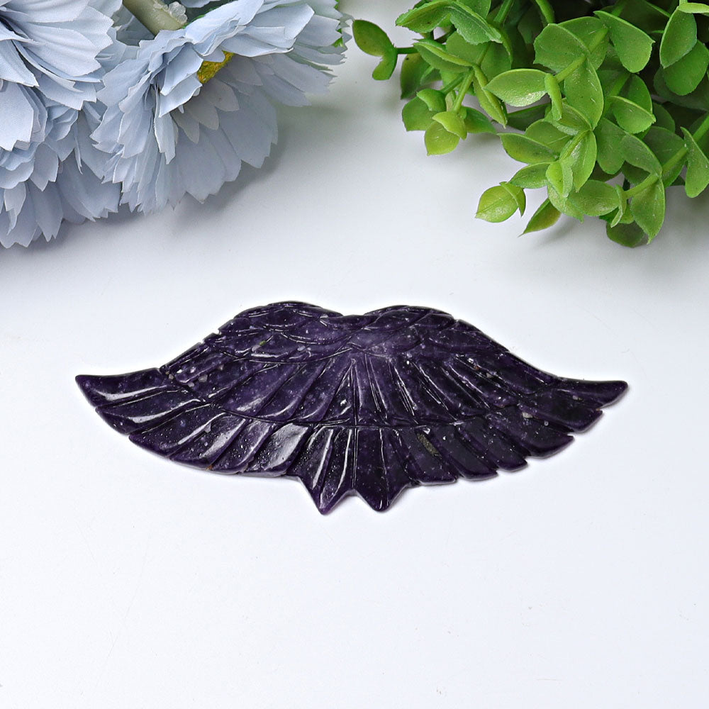 4.7 Inch Crystal Angel Wings Carvings Healing Energy Figurines