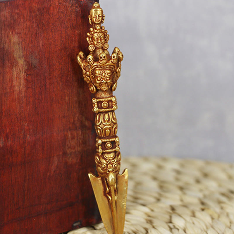 4.72in Copper Meditation Dorje Handmade in Nepal Ritual Symbol