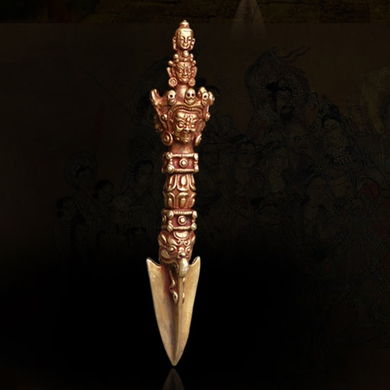 4.72in Copper Meditation Dorje Handmade in Nepal Ritual Symbol