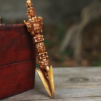 4.72in Copper Meditation Dorje Handmade in Nepal Ritual Symbol