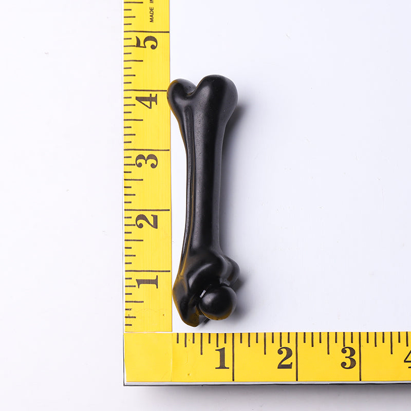 4 inch Black Obsidian Crystal Bone Carving Figurine