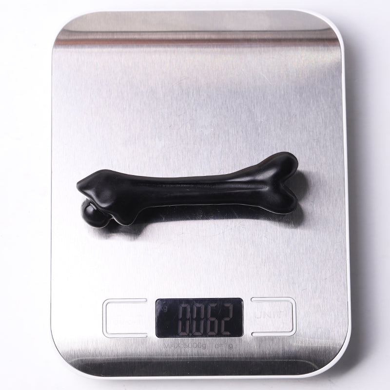 4 inch Black Obsidian Crystal Bone Carving Figurine