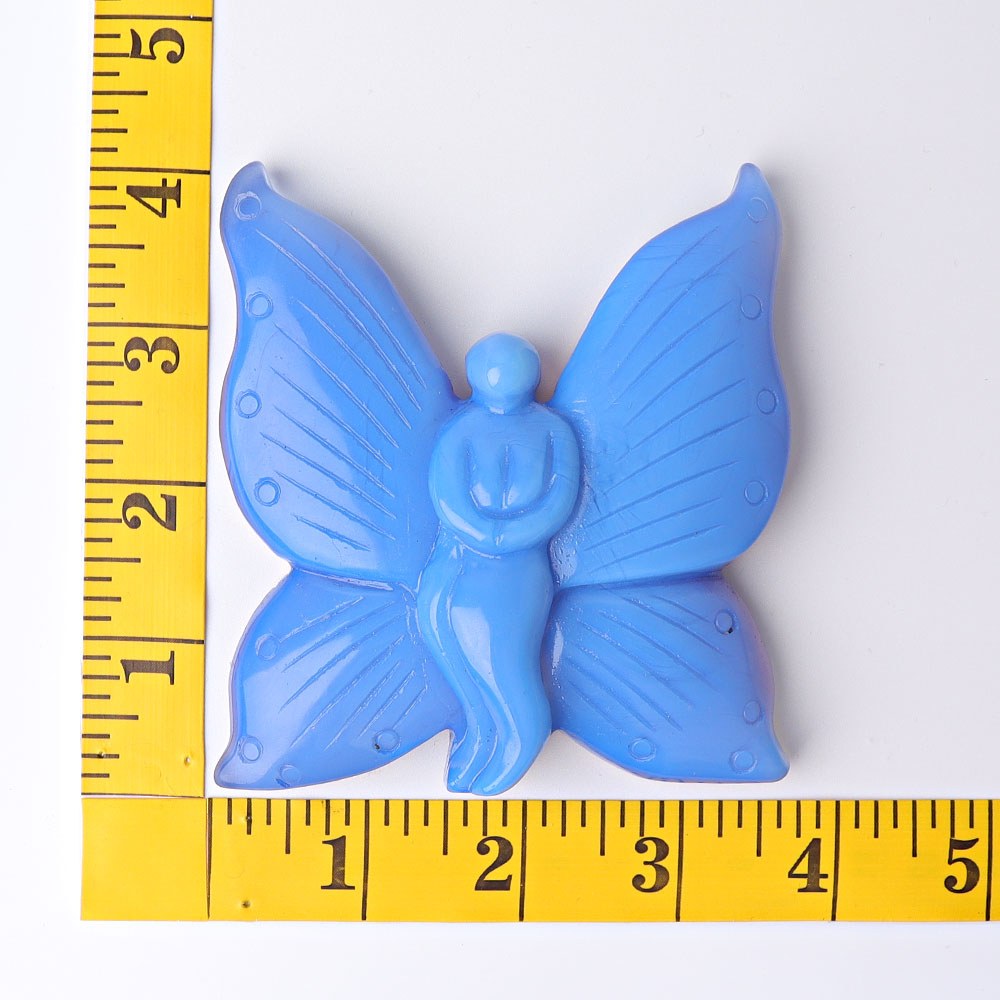 4-Inch Blue Opalite Fairy Crystal Figurine Carving