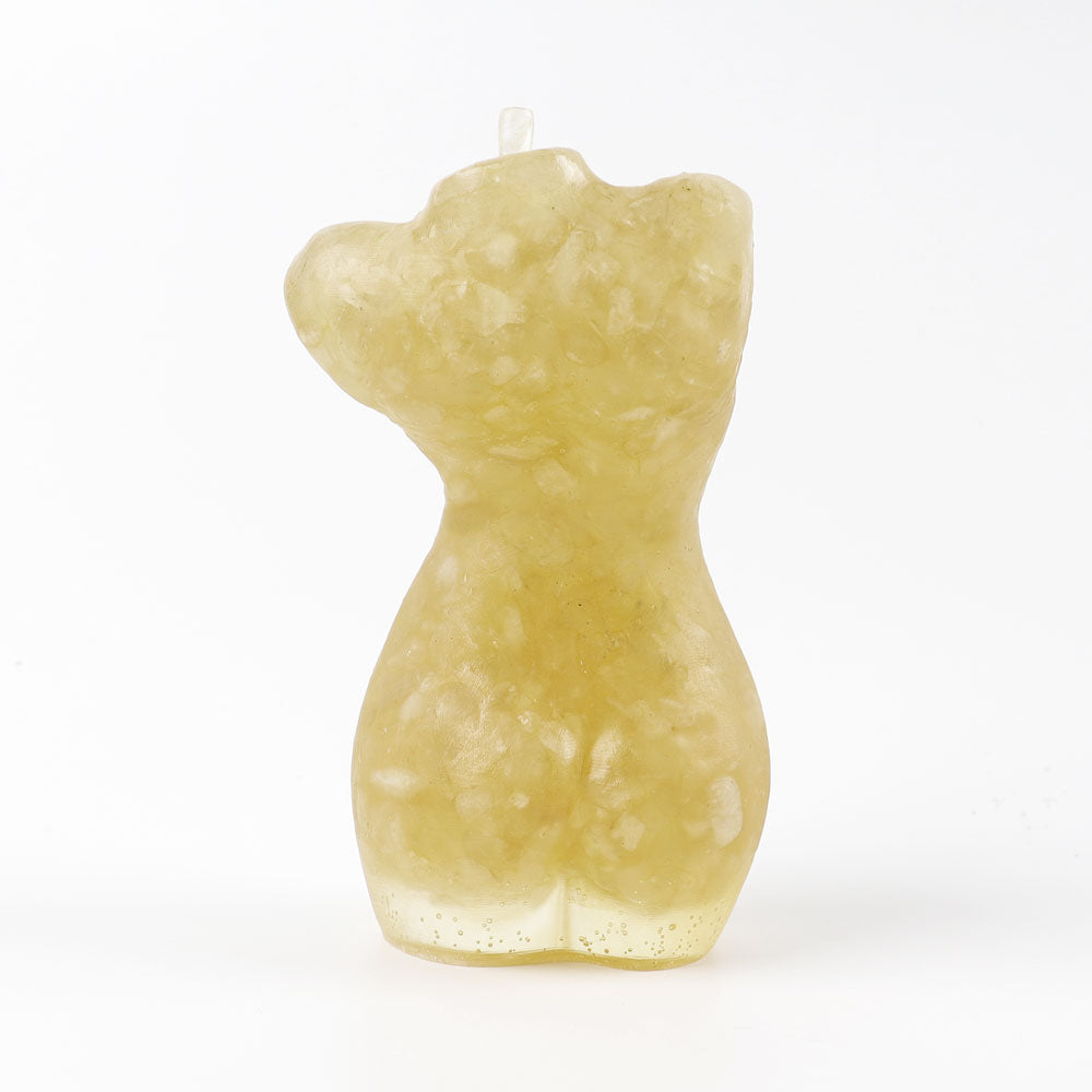 4-Inch Citrine Crystal Resin Sculpture for Home Decor