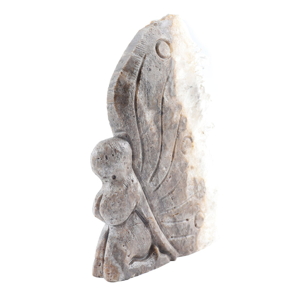 4-Inch Crystal Cluster Carving Fairy Stone
