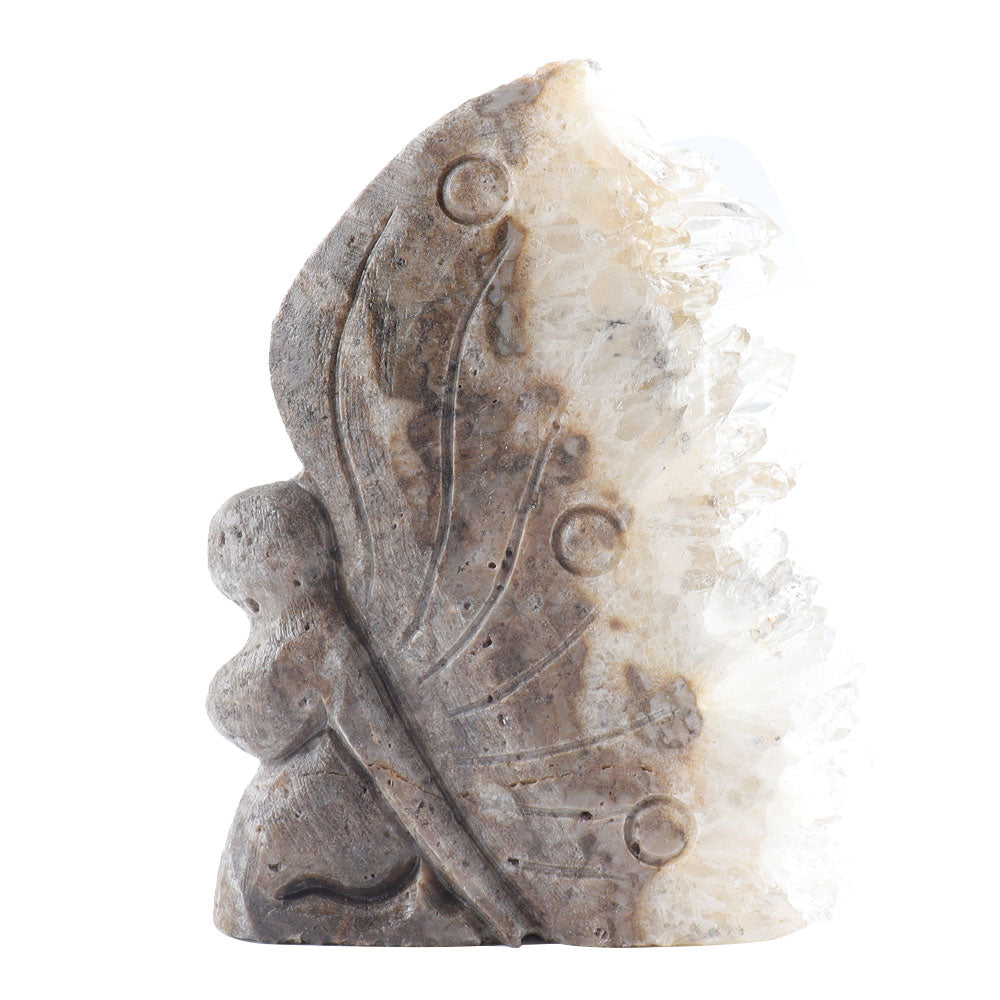 4-Inch Crystal Cluster Carving Fairy Stone