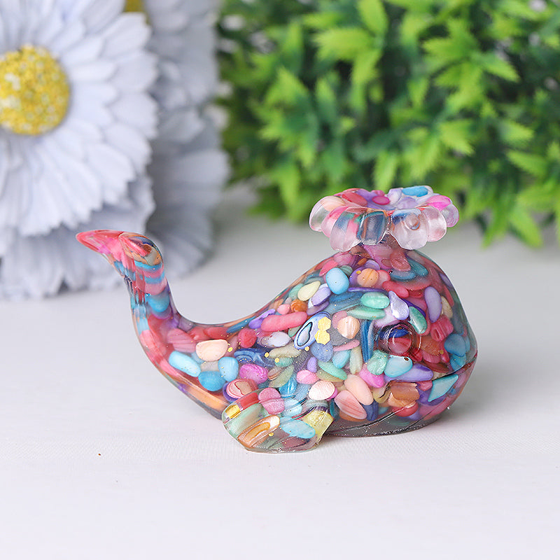4-Inch Resin Whale Shape Spiritual Figurine