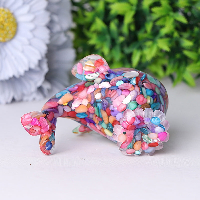 4-Inch Resin Whale Shape Spiritual Figurine