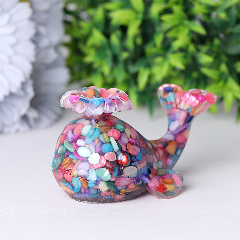 4-Inch Resin Whale Shape Spiritual Figurine