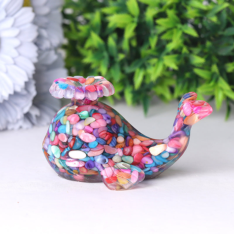 4-Inch Resin Whale Shape Spiritual Figurine