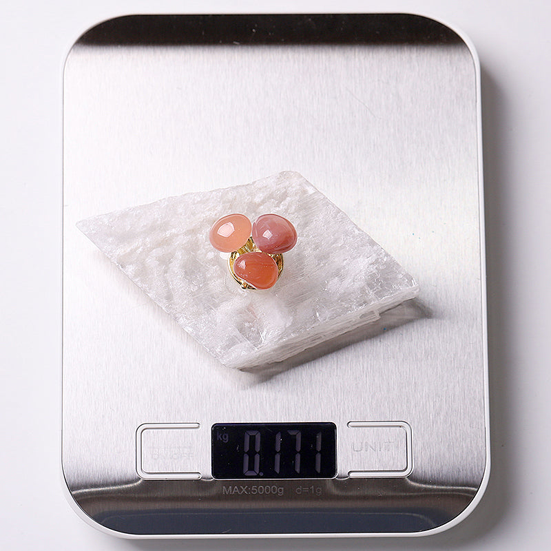 4-inch Selenite Base with Carnelian Crystal Specimen