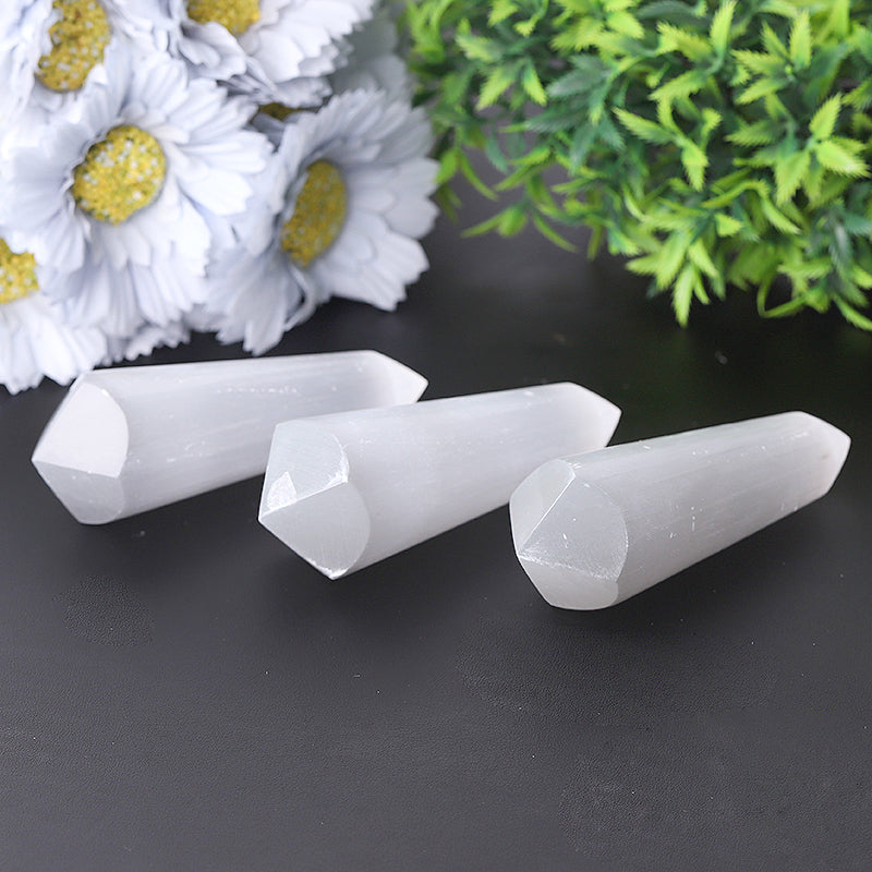 4-Inch Selenite Double Terminated Meditation Point