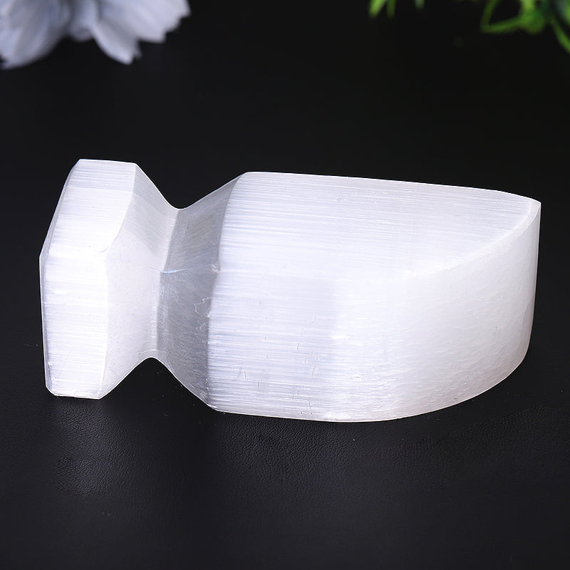 4 Inch Selenite Obelisk Crystal Point for Meditation