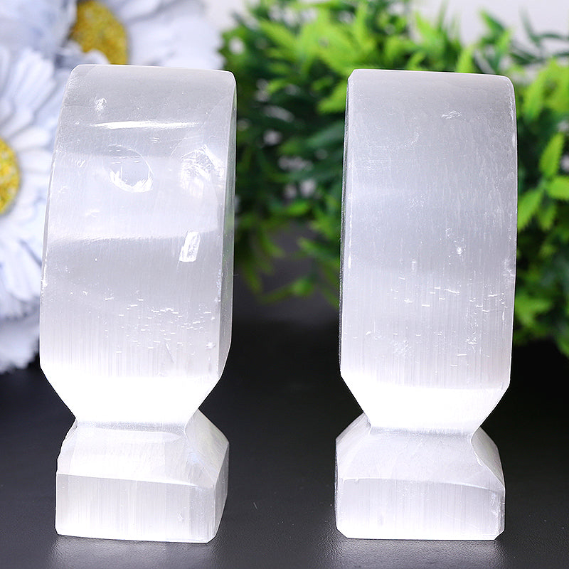 4 Inch Selenite Obelisk Crystal Point for Meditation