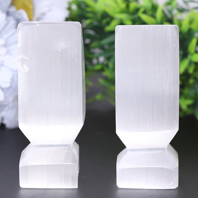 4 Inch Selenite Obelisk Crystal Point for Meditation