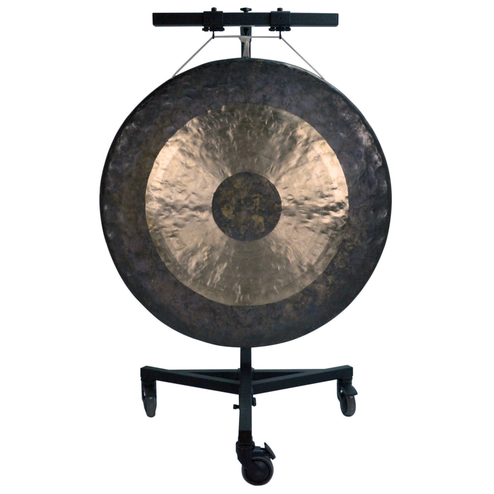 40’ Chinese Gong Set with Stand & Mallet - Percussion Instrument - Huge Chinese Gongs with Stand