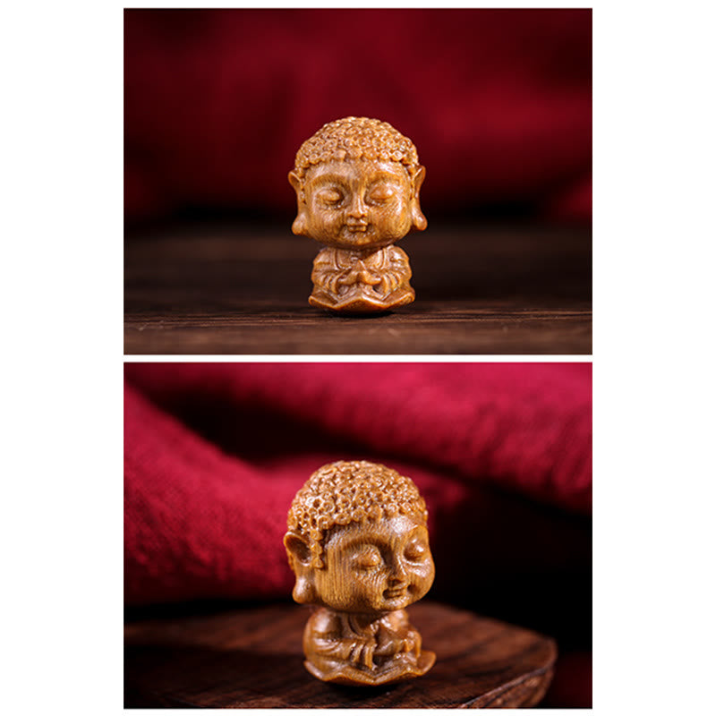 Green Sandalwood Chinese Zodiac Buddha Decoration
