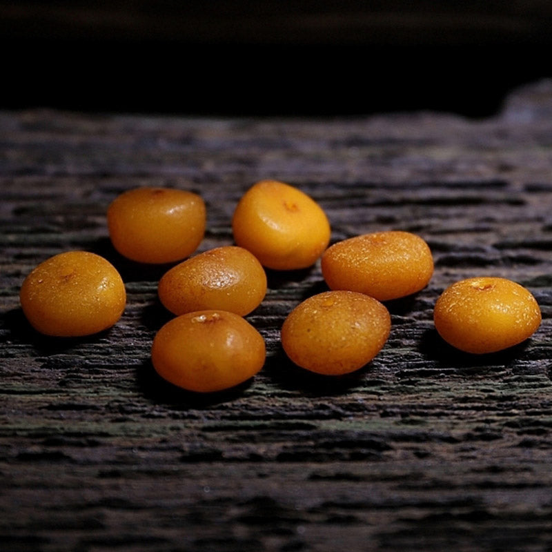 8mm Sheep Horn Amber Luck Gemstone Mala Bracelet