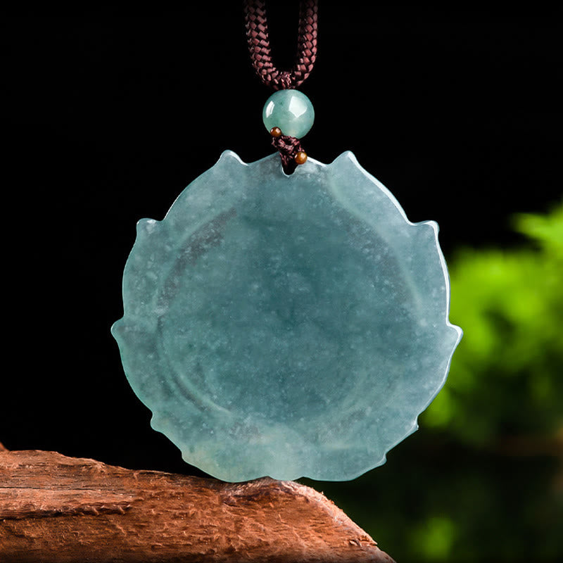 Natural Jade Buddha Necklace for Luck & Wealth