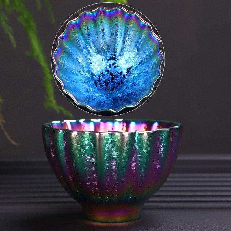 Rainbow Color Jianzhan Ceramic Zen Decor Teacup