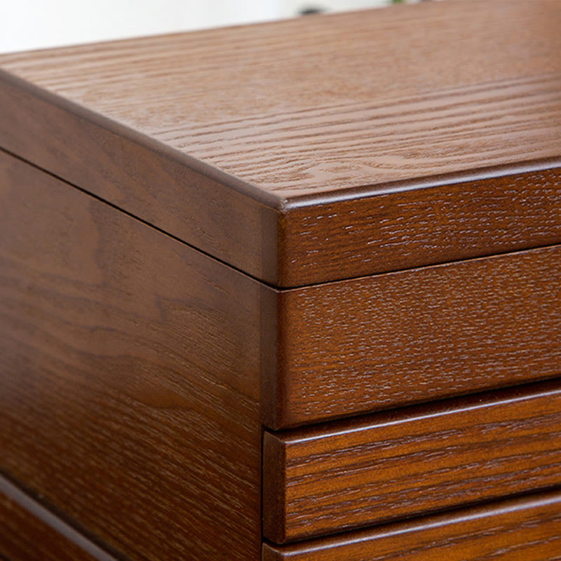 Three-Layer Wooden Jewelry Box for Zen Decor Storage
