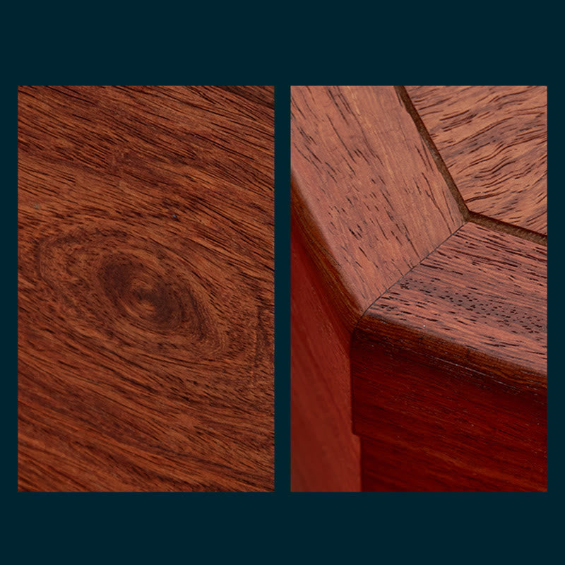 Rosewood Jewelry Storage Box with Floral Pattern | Zen Decor