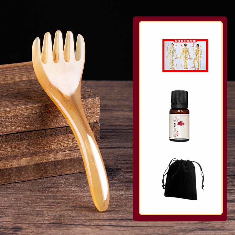 Resin Gua Sha Massage Comb for Skin Elasticity & Healing