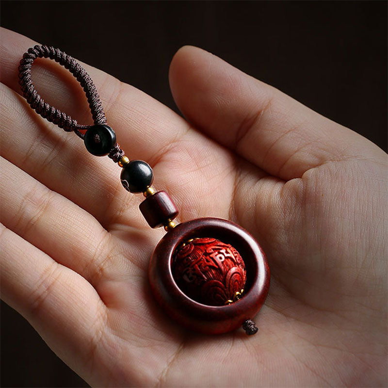 Small Leaf Red Sandalwood Ebony Zen Protection Decoration