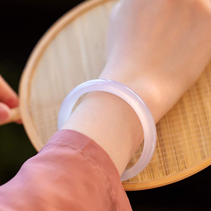 Chalcedony Harmony Bracelet Positive Energy Bangle 54mm