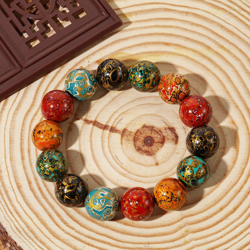 Spiritual Natural Lacquer Beads Calm Bracelet 16mm