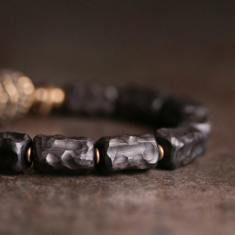 Ebony Wood Copper Couple Bracelet | Balance & Protection