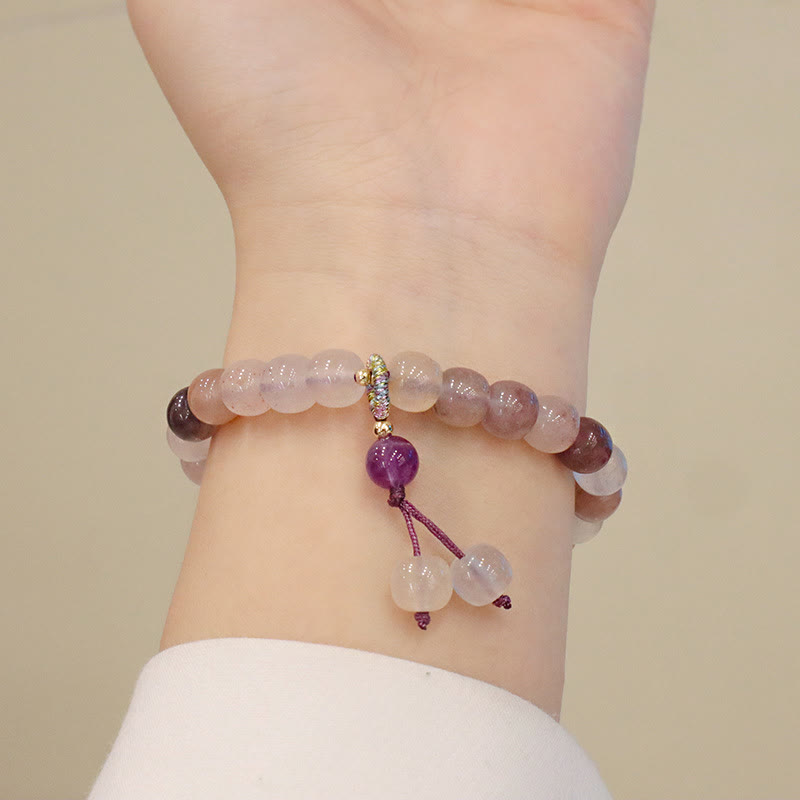 8mm Golden Silk Jade Wealth Bracelet for Luck & Protection