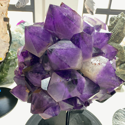 42cm Amethyst Cluster Crystal with Stand | Healing Display