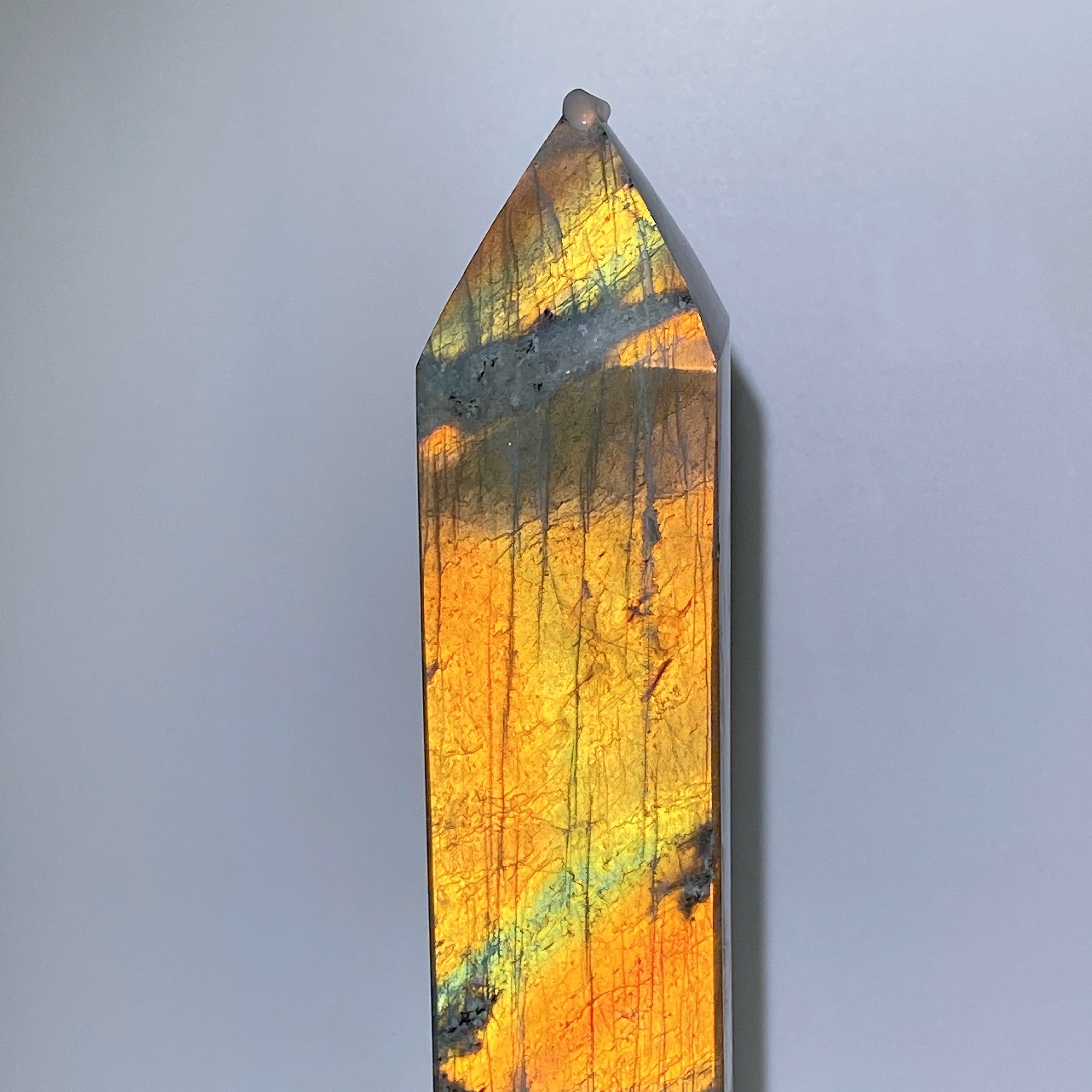 42cm Large Sunset Flash Labradorite Crystal Tower for Healing