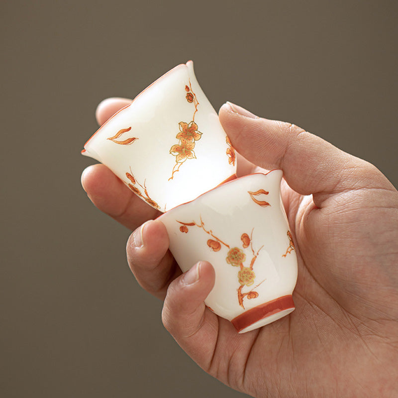 White Porcelain Gaiwan Set for Zen Decor & Tea Rituals