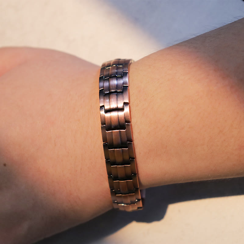 Vintage Magnetic Copper Cuff Bracelet for Spiritual Healing