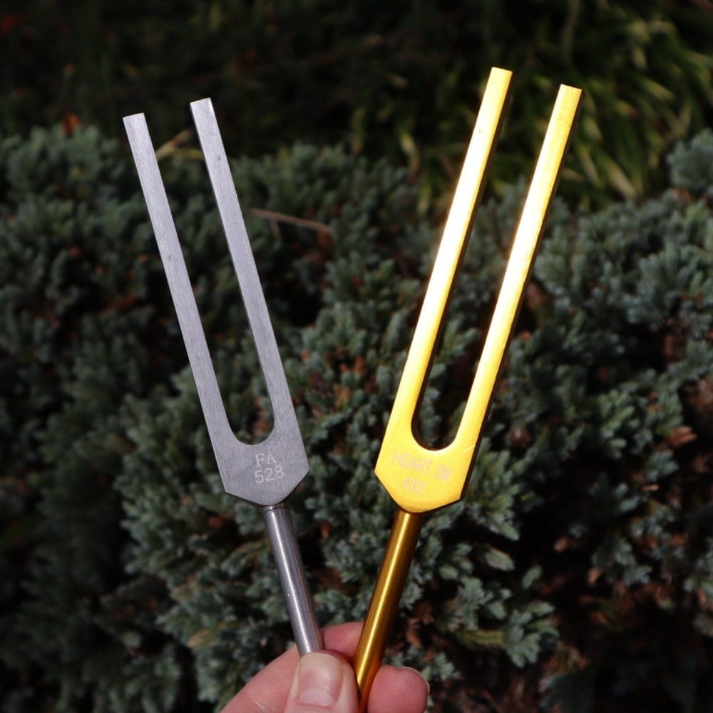 Tuning Fork Set for Healing - 432 Hz & 528 Hz Love Frequencies - Unweighted Aluminum Alloy - Sound Healing - Healing Sounds Tuning Fork Set for Healing - 432 Hz & 528 Hz Love Frequencies - Unweighted Aluminum Alloy - Sound Healing - Healing Sounds