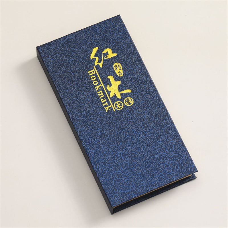 Wooden Zen Decor Bookmark with Plum Orchid Bamboo Chrysanthemum Motifs