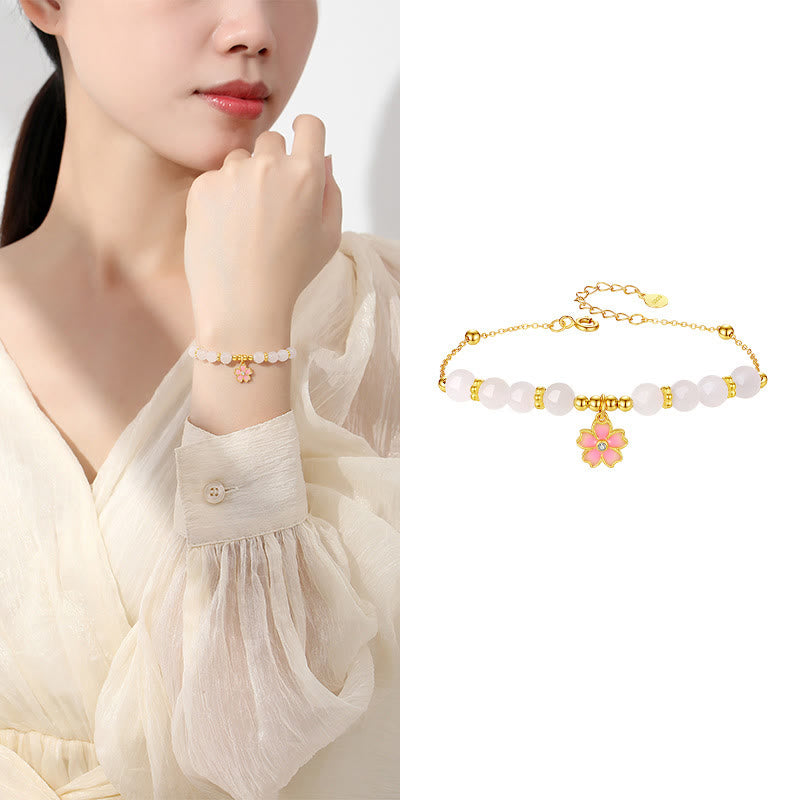 6mm Hetian White Jade Protection Bracelet in Sterling Silver