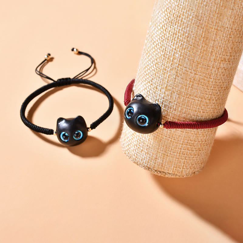 Ebony Wood King Kong Knot Bracelet for Peace and Protection