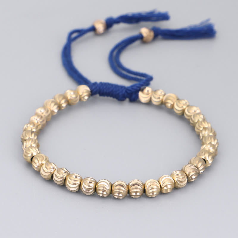 Tibetan Copper Bead Spiritual Bracelet for Luck & Balance