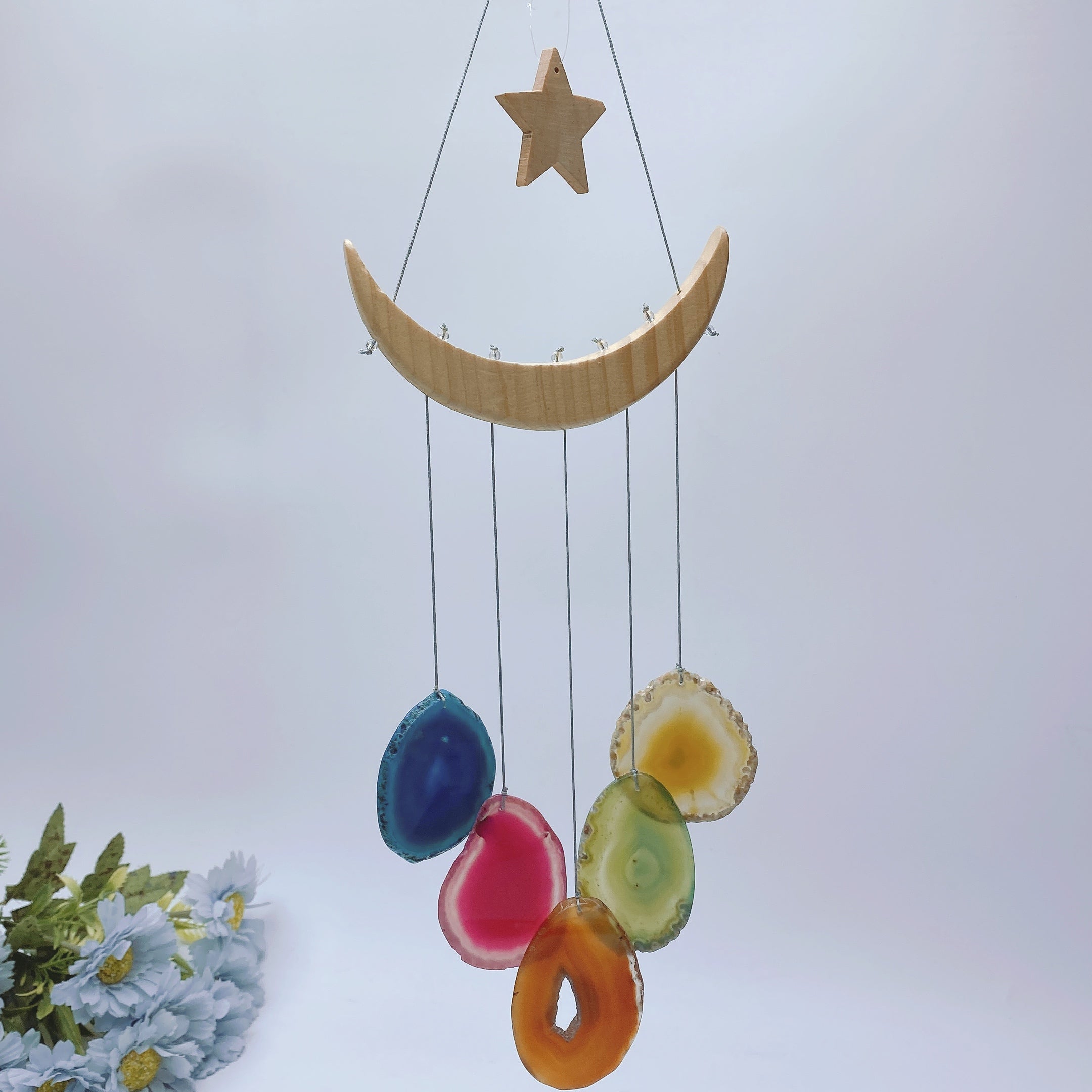 45-60cm Chakra Crystal Chips Life Tree with Agate Slabs