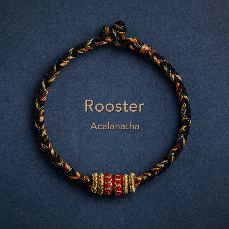 Handmade Chinese Zodiac Red String Bracelet for Luck & Strength